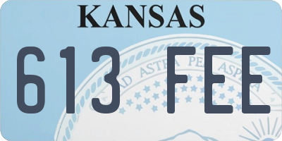 KS license plate 613FEE