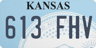 KS license plate 613FHV