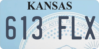 KS license plate 613FLX