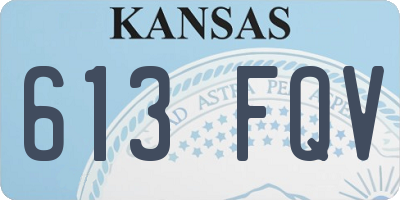 KS license plate 613FQV