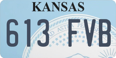 KS license plate 613FVB