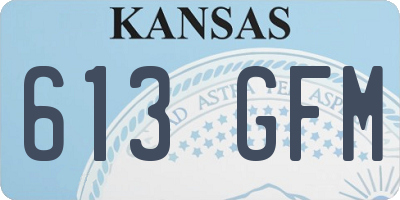 KS license plate 613GFM