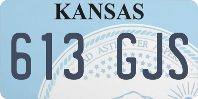 KS license plate 613GJS