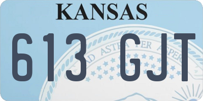 KS license plate 613GJT