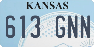 KS license plate 613GNN