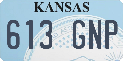 KS license plate 613GNP