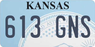 KS license plate 613GNS