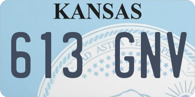 KS license plate 613GNV