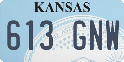 KS license plate 613GNW
