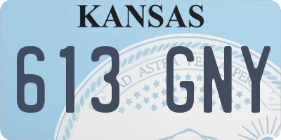 KS license plate 613GNY