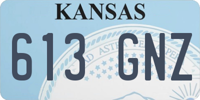 KS license plate 613GNZ