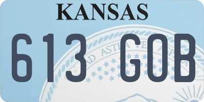 KS license plate 613GOB