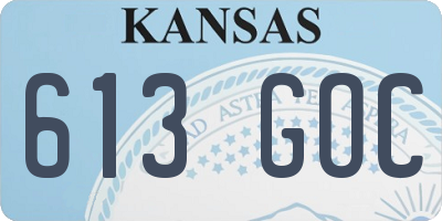 KS license plate 613GOC