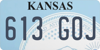 KS license plate 613GOJ