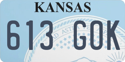 KS license plate 613GOK