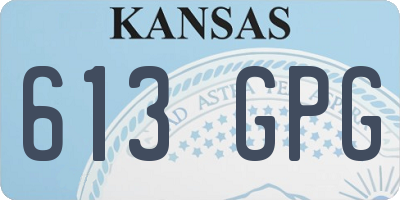 KS license plate 613GPG