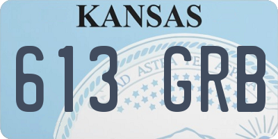 KS license plate 613GRB