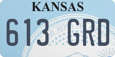KS license plate 613GRD