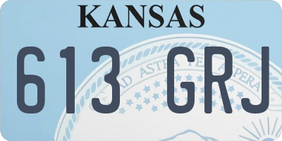 KS license plate 613GRJ