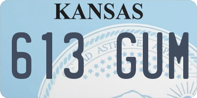 KS license plate 613GUM
