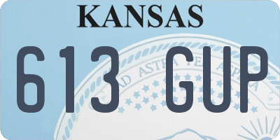 KS license plate 613GUP