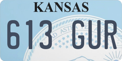 KS license plate 613GUR