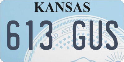 KS license plate 613GUS