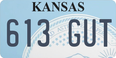 KS license plate 613GUT