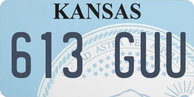 KS license plate 613GUU
