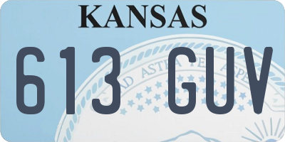 KS license plate 613GUV