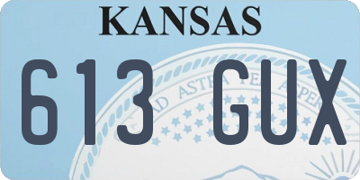 KS license plate 613GUX