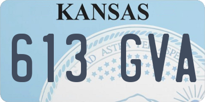 KS license plate 613GVA