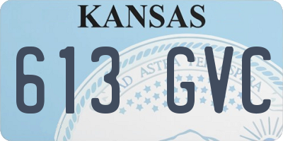 KS license plate 613GVC