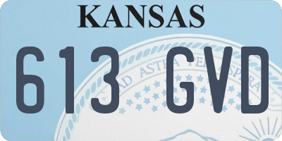 KS license plate 613GVD