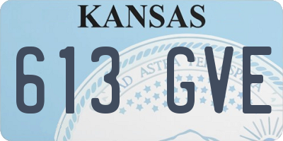 KS license plate 613GVE