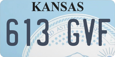 KS license plate 613GVF