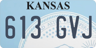 KS license plate 613GVJ