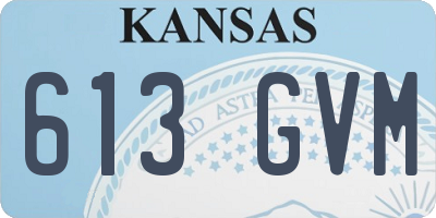 KS license plate 613GVM