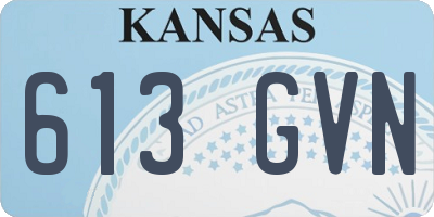 KS license plate 613GVN