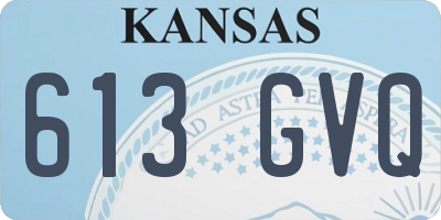 KS license plate 613GVQ