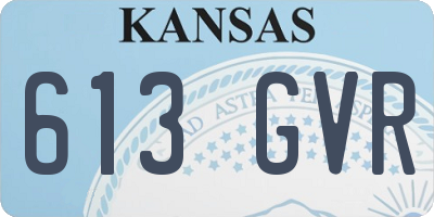 KS license plate 613GVR