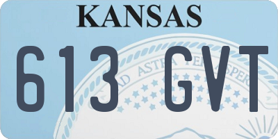 KS license plate 613GVT