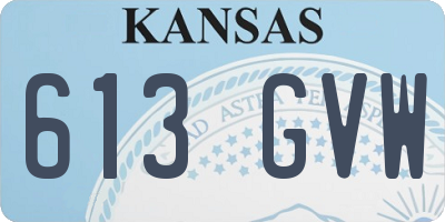 KS license plate 613GVW