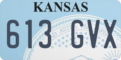 KS license plate 613GVX