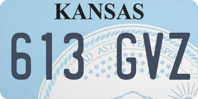 KS license plate 613GVZ