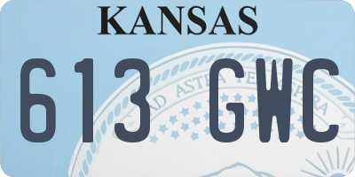 KS license plate 613GWC