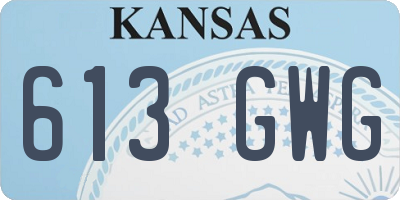 KS license plate 613GWG