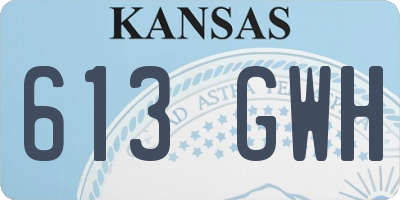 KS license plate 613GWH
