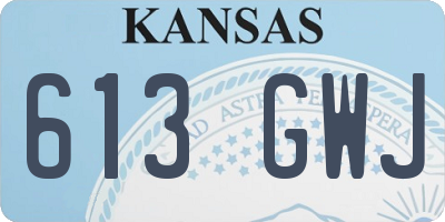 KS license plate 613GWJ