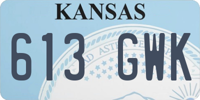 KS license plate 613GWK